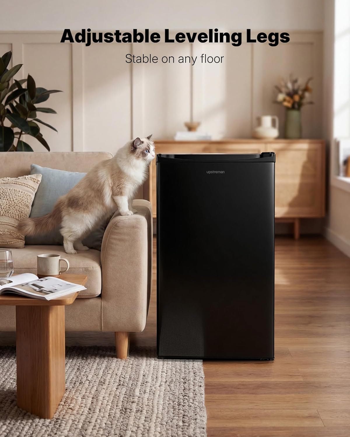 Upstreman 3.2 Cu.Ft Mini Fridge BR321