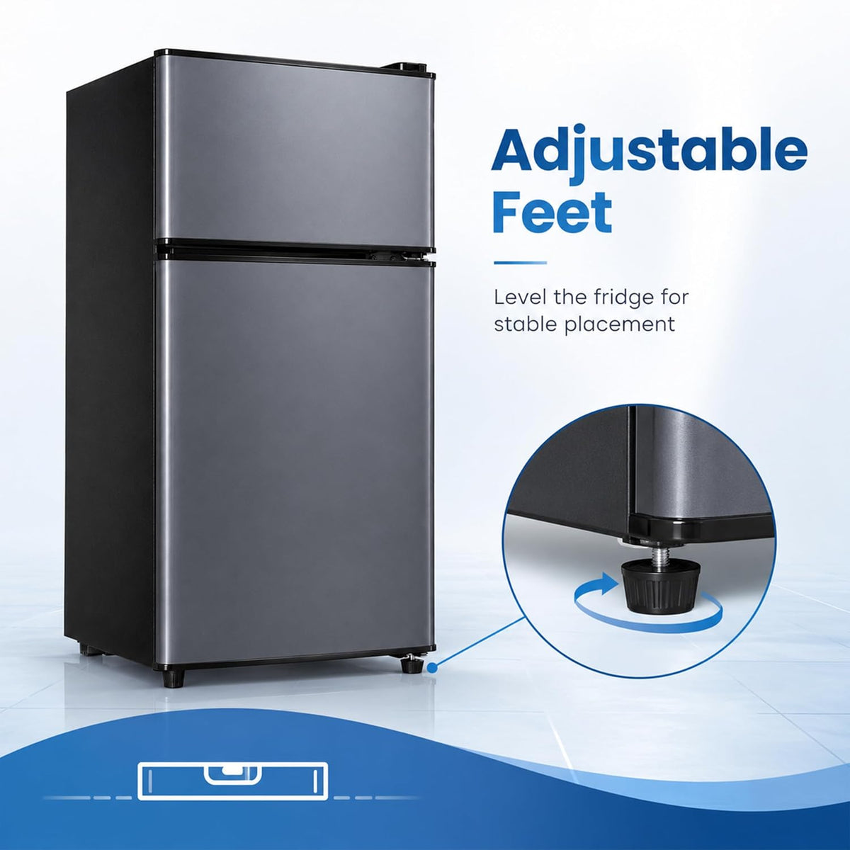 WINRIZZ 3.2 Cu.Ft Mini Fridge with Freezer – 2-Door Compact Refrigerator