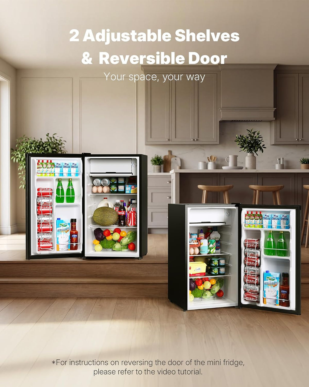 Upstreman 3.2 Cu.Ft Mini Fridge BR321