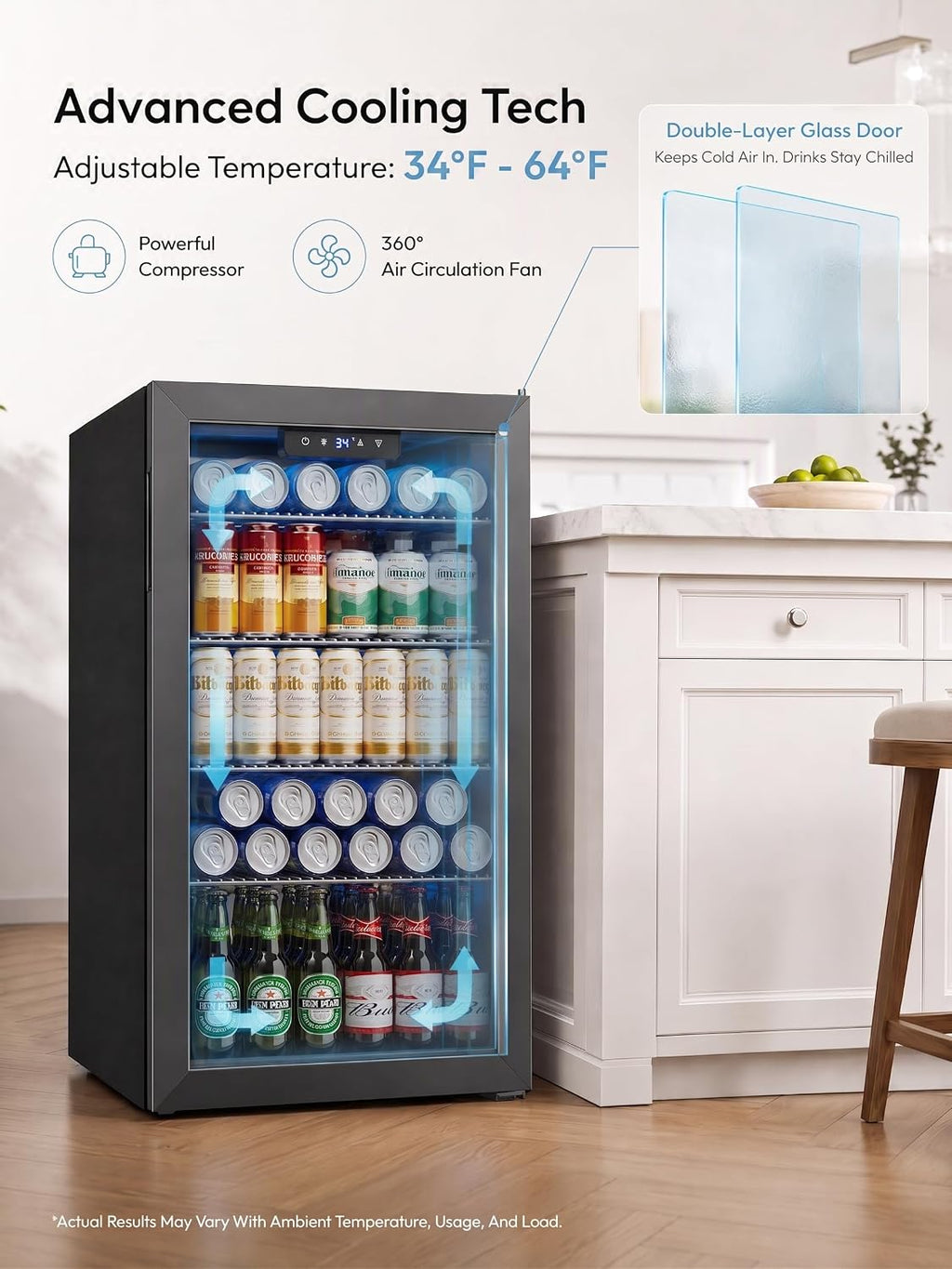 Icyglee Beverage Refrigerator and Cooler