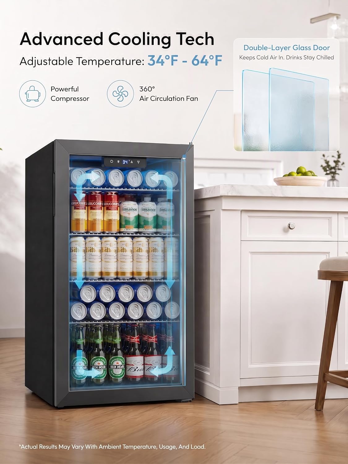 Icyglee Beverage Refrigerator and Cooler
