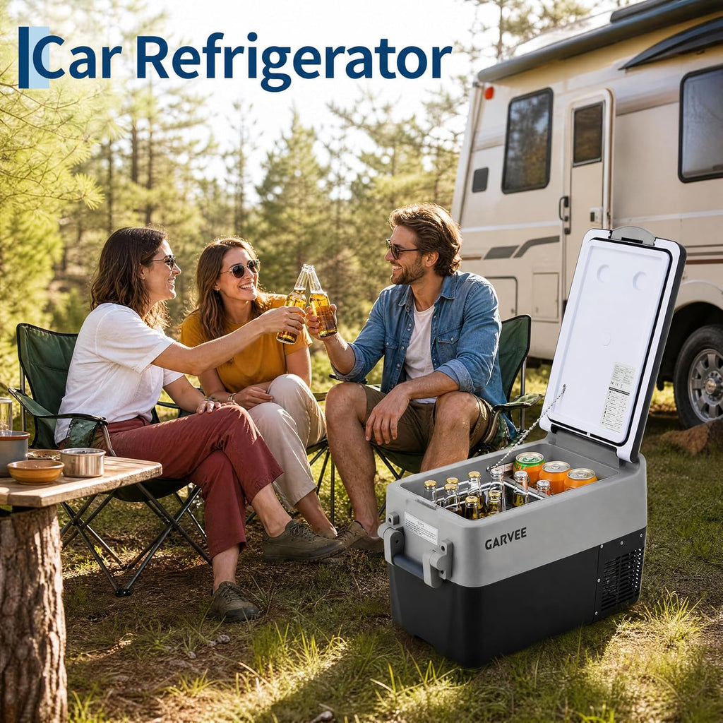 32QT 12V Dual Zone Car Fridge Freezer Portable AC/DC APP Control